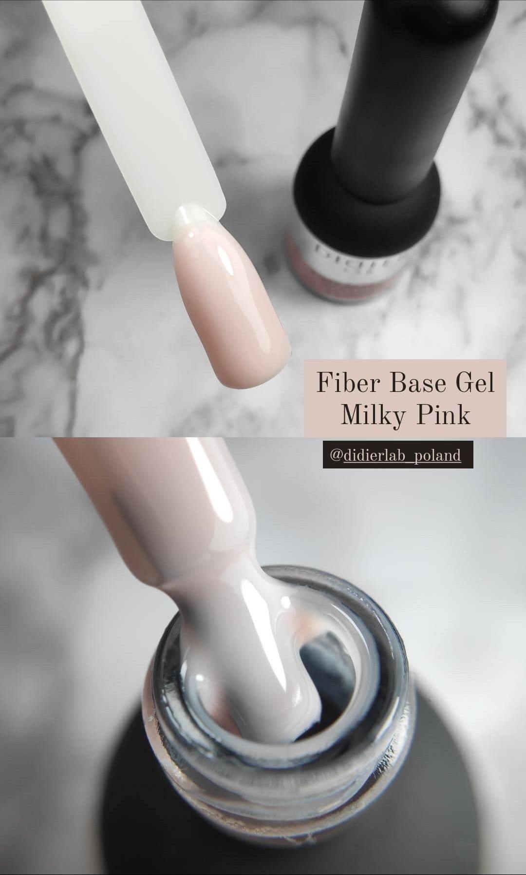 Fiber base coat Didier Lab, Milky Pink, 0.34 fl.oz / 10 ml